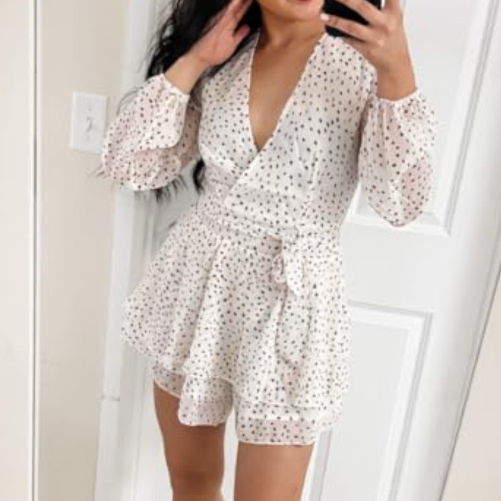Light Pink Polka Dot Jumpsuit